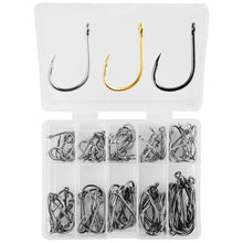 Carregar imagem no visualizador da galeria, 100pc Fishing Octopus Hook Gold/Silver/Black
