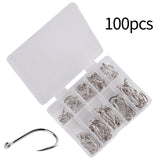 100pc Fishing Octopus Hook Gold/Silver/Black