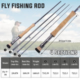 2.7m/9ft Fly Fishing Rod 4 Sections