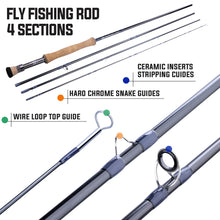 Cargar imagen en el visor de la galería, 2.7m/9ft Fly Fishing Rod 4 Sections
