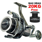 20kg Drag Fishing Reel Metal Handle & Rod