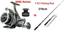 Charger l&#39;image dans la galerie, 20kg Drag Fishing Reel Metal Handle &amp; Rod
