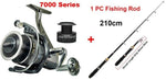 20kg Drag Fishing Reel Metal Handle & Rod