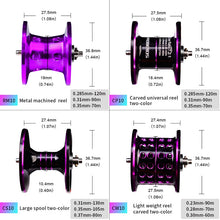 Charger l&#39;image dans la galerie, Ultralight Purple Baitcasting Reel
