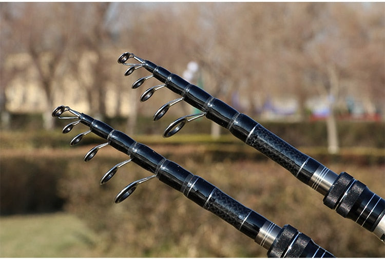 Carbon Telescopic Fishing Rod Spinning Power MH 1.8/2.4/2.7/3.0m