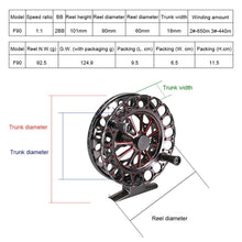 Charger l&#39;image dans la galerie, Metal Fly-Fishing Centrepin Reel
