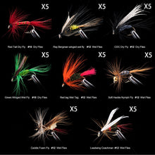 Load image into Gallery viewer, 100pc Fly Fishing Files Lure Set #8-#16
