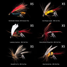 Load image into Gallery viewer, 100pc Fly Fishing Files Lure Set #8-#16
