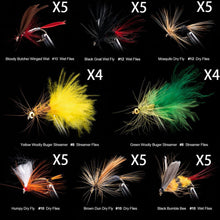 Load image into Gallery viewer, 100pc Fly Fishing Files Lure Set #8-#16
