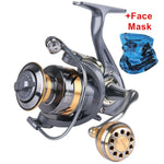 AR2000-7000 Spinning Fishing Reel Silver-Gold