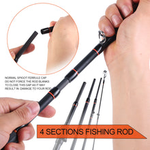 Load image into Gallery viewer, 4 Sections Baitcasting Fishing Rod 1.8-2.4m
