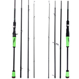 4 Sections Baitcasting Fishing Rod 1.8-2.4m