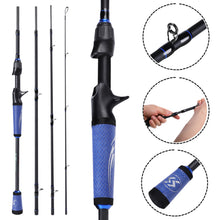 Load image into Gallery viewer, 4 Sections Baitcasting Fishing Rod 1.8-2.4m
