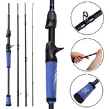 4 Sections Baitcasting Fishing Rod 1.8-2.4m