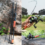 4 Sections Baitcasting Fishing Rod 1.8-2.4m