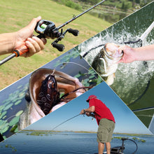 Load image into Gallery viewer, 4 Sections Baitcasting Fishing Rod 1.8-2.4m
