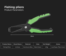 Cargar imagen en el visor de la galería, Green/Blue Aluminium Fishing Pliers Grip Set
