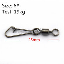 Load image into Gallery viewer, 50pc Fishing Swivel &amp; Clip 11kg-38kg
