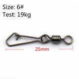 50pc Fishing Swivel & Clip 11kg-38kg