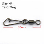 50pc Fishing Swivel & Clip 11kg-38kg