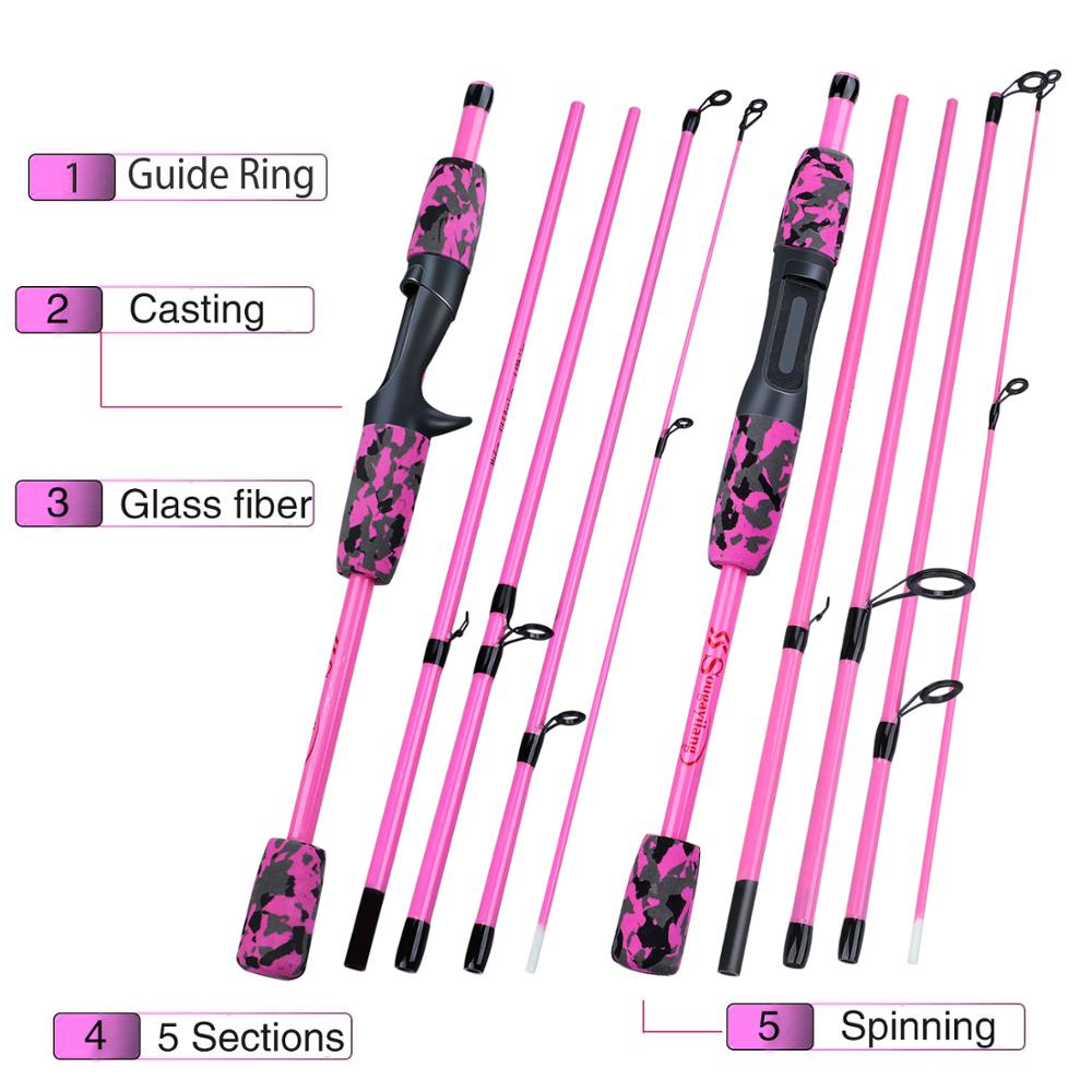 LINNHUE Fishing Rod TS Fuji Guide Lure Rod 1.68-2.7m 2/3 Section