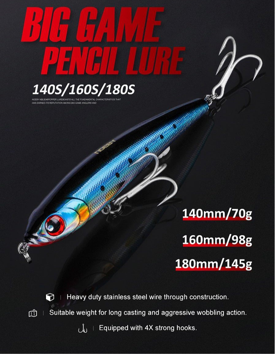 Sinking Pencil Lure 14/16/18cm 70/98/145g - Lamby Fishing