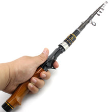 Carregar imagem no visualizador da galeria, Carbon Telescopic Fishing Rod 1.8-2.7m Wooden Handle
