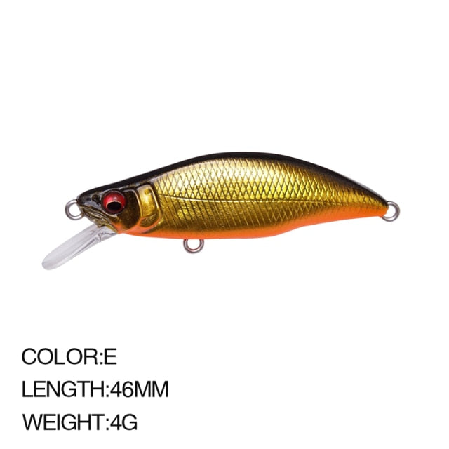 4.5g/1pc Small Chubby Minnow lure fishing bait float on water 3D