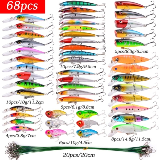 Micteney Fishing Lure Minnow Lure sets Minnow Fishing Baits Plastic Hard  Lures For Trout Bass Pike Perch lures Tackle 6# High Carbon Steel Anchor  Hook 8 colors 11CM/8.5g (8pcs/pack) : : Sports