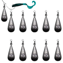 Load image into Gallery viewer, 10pc Drop Shape Fishing Sinker 10/15/20g
