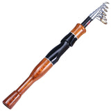 Mini Wooden Telescopic Fishing Rod