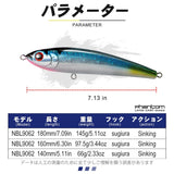 14/16/18cm 66/98/145g Sinking Lure