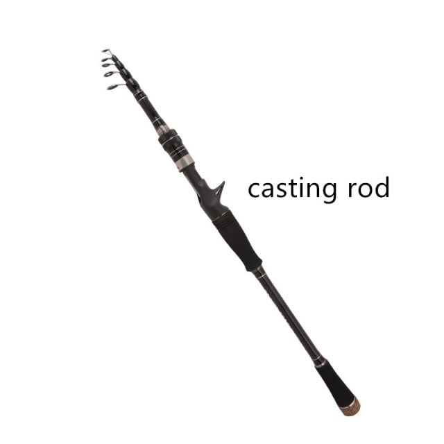 Baitcasting/Spinning Telescopic Fishing Rod 1.8-3.6m