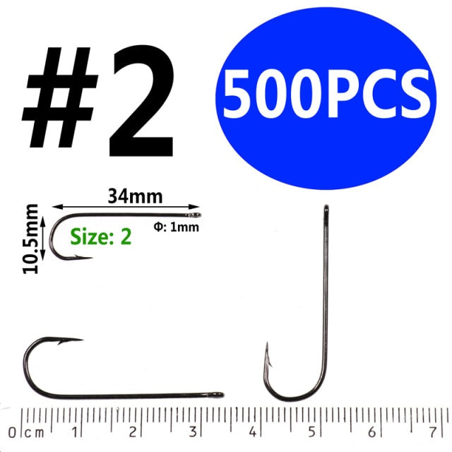 Wholesale] 500pc J-Hook Size #16-3/0 - Lamby Fishing
