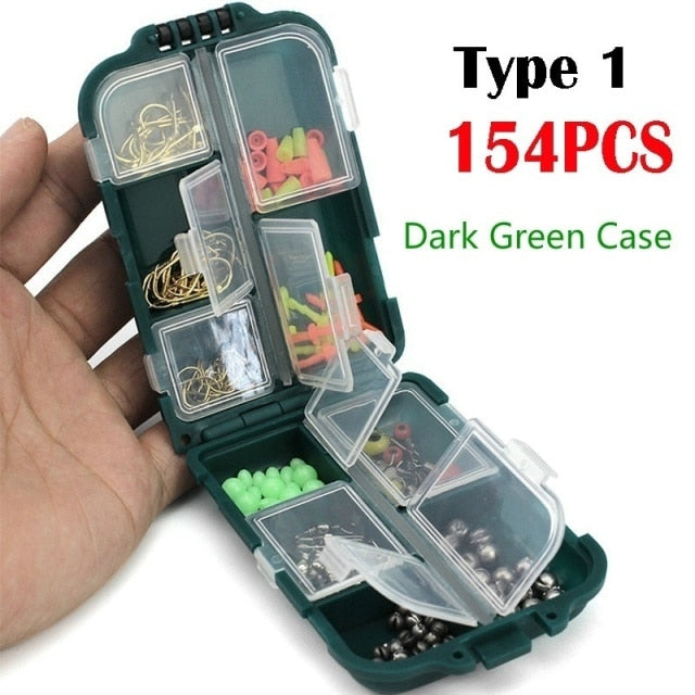 177pcs F 157pcs Fishing Accessories Kit Set With Tackle Box Space