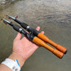 Wooden Handle Telescopic Fishing Rod