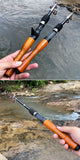 Wooden Handle Telescopic Fishing Rod