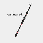 1.8-3.6m Telescopic Fishing Rod & Reel Combo Baitcasting/Spinning