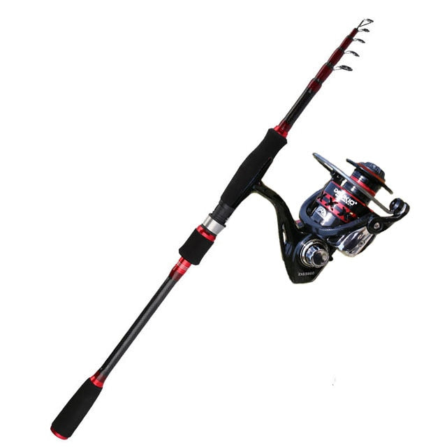1.8-3.6m Telescopic Fishing Rod & Reel Combo Baitcasting/Spinning - Lamby  Fishing