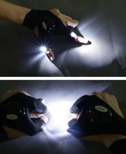 Cargar imagen en el visor de la galería, 2 Fingers Flashlight Fishing Glove
