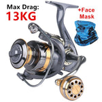 AR2000-7000 Spinning Fishing Reel Silver-Gold