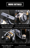 AR2000-7000 Spinning Fishing Reel Silver-Gold