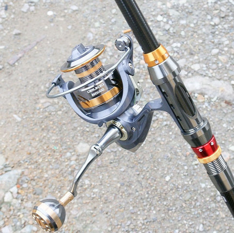 AR2000-7000 Spinning Fishing Reel Silver-Gold