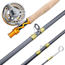 Load image into Gallery viewer, Fly Fishing Rod &amp; Reel Combo 2.7m Gold/Green Sense
