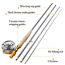 Load image into Gallery viewer, Fly Fishing Rod &amp; Reel Combo 2.7m Gold/Green Sense
