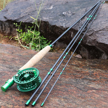 Load image into Gallery viewer, Fly Fishing Rod &amp; Reel Combo 2.7m Gold/Green Sense
