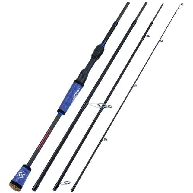 OooFaSA fishing rod Brand Falcon Series Lure Rod 1.98/2.1/2.4M UL/L/ML/M/MH  Power Carbon Fishing Rod Spinning Casting Carp Fishing Tackle-Silver  gray_240cm Casting M-ML Fishing Pole : Buy Online at Best Price in KSA 