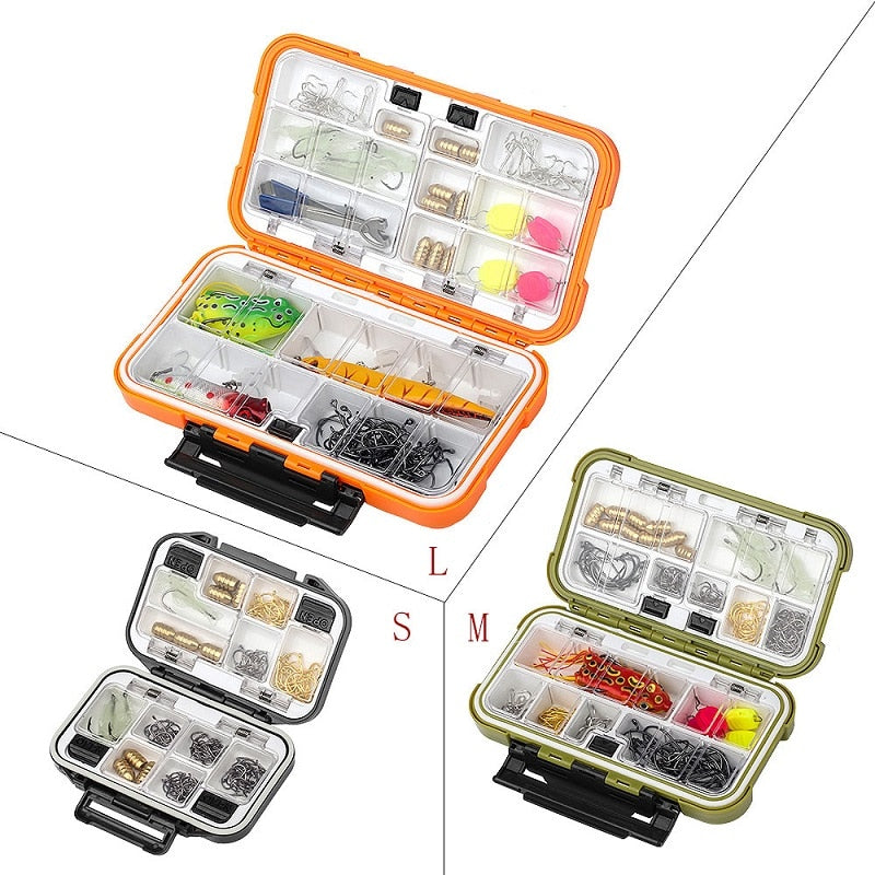 Waterproof Fishing Lure Box, Two-Sided Plastic Fish Tackle Bait