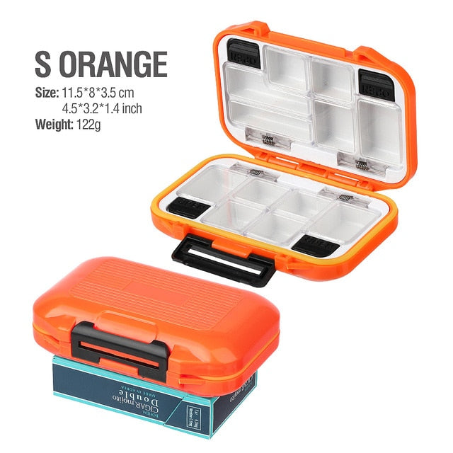 Waterproof Double-Sided Fishing Tackle Box 3 Sizes S/M/L