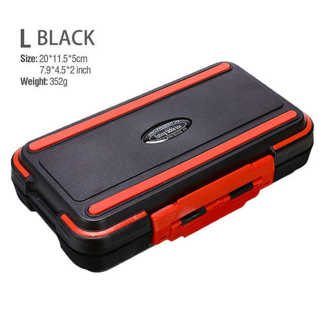 Fishing Tackle Case Fishing Storage Case Double layer Multifunctional  Fishing Gear Accessories Red Black